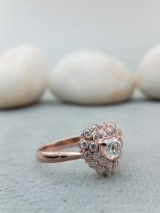 Lujoso anillo de diamante de moissanita personalizado 925 Plata/10K 14K 18K oro blanco banda de boda Pave de moda ajuste para compromiso - Product Image 4