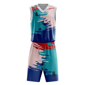 Juego de baloncesto de ropa deportiva personalizada con textura suave, diseñado para equipos universitarios de ligas juveniles y partidos amistosos - Product Image 2