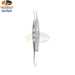 Pinzas oftálmicas de acero inoxidable, micro pinzas curvas, proveedor mayorista, instrumentos quirúrgicos para cirugía ocular - Product Image 3