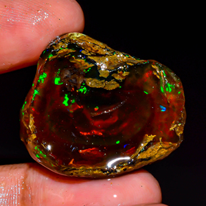 Piedra preciosa suelta de joyería de ópalo, Ópalo etíope en bruto, Ópalo de fuego múltiple, piedra preciosa de ópalo natural, Ópalo etíope crudo, 54 Ct. - Product Image 1