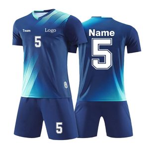 ชุดฟุตบอล 7 คน ขายดีที่สุด เสื้อและกางเกงขาสั้นผ้าตาข่ายระบายอากาศ ป้องกันแบคทีเรีย สวมใส่สบาย พร้อมปักชื่อทีมได้ ดีไซน์ทันสมัย สำหรับผู้ใหญ่ 男女  ใช้ได้ - Product Image 2