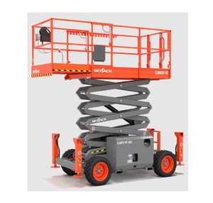 Elevador de tijera para terreno áspero de 26-32 pies con accionamiento eléctrico/hidráulico Capacidad de 6 toneladas para sitios de construcción Elevador de plataforma al aire libre - Product Image 5