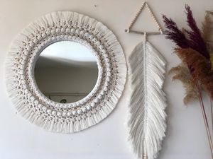 Summer Style Cheapest Item <b>Wall</b> Decoration Rattan <b>Mirrors</b> Frames 100% Handmade Luxury Decor <b>Mirrors</b> <b>Rounded</b> <b>Mirrors</b> - Product Image 2