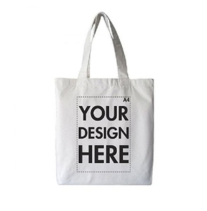 Sac fourre-tout en coton écologique polyvalent et élégant fermeture à glissière longue poignée logo personnalisé imprimé pour la promotion de l'épicerie - Product Image 1