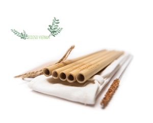 Producto principal de pajitas de bambú Eco2go, pajitas de bambú biodegradables y reutilizables, acepta logotipo personalizado de Eco2go Vietnam - Product Image 1