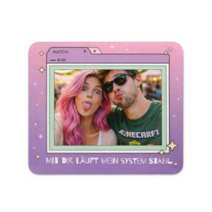Customizable 19x23 cm EVA Material <b>Mousepad</b> Anti-Slip Desk Mat with Heated Square Pattern for Couples Personalized Image Quote - Product Image 1