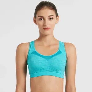 2023สปอร์ตบราเล่นโยคะฟิตเนสสีล้วนไร้ตะเข็บพิมพ์ลายโลโก้ได้ตามต้องการ - Product Image 1