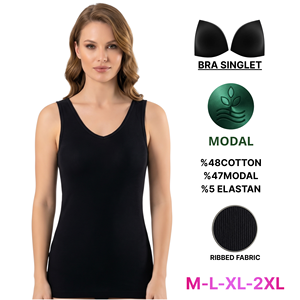 Camiseta sin mangas informal para mujer, tipo bralette, con almohadillas en el pecho, tejido acanalado de modal y algodón, transpirable, antibacteriana - Product Image 5