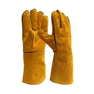 Guantes de Seguridad para Soldadura de Alta Calidad, de Cuero Vacuno Azul Liso, Ecológicos, Resistentes al Calor, con Protección para las Manos, para Uso Diario - Product Image 4