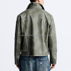2025 hombres populares moto pelusa Pu chaqueta de cuero para hombres - Product Image 5