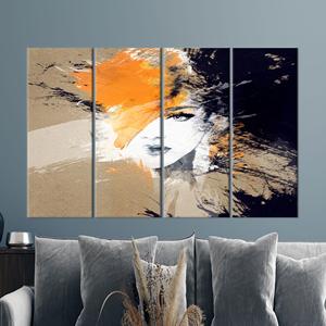 Arte Impreso en Lienzo: Pintura de Mujer Elegante para Decoración Moderna de Oficina, 4P: Enmarcado en Galería - Product Image 1