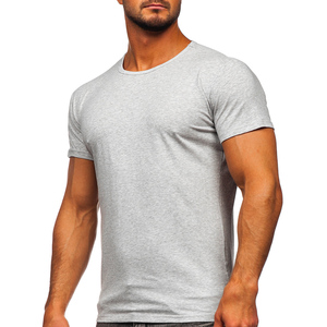 High Quality Men's T Shirts 100% Cotton made Fitness Wear Clothes Slim Fit Muscle Fit Athletic <b>Gym</b> T-Shirts drop shoulder - Product Image 1