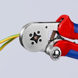 Knipex <b>Wire</b> Crimpers Coated Two-Component Chromed Material Pliers for Automatic Adjustment Lateral Crimping for Bush Terminals - Product Image 2