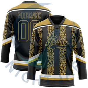 Conjuntos de Camisetas de Hockey sobre Hielo para Adultos al por Mayor, Cosidas, 100% Poliéster, Transpirables, de Secado Rápido, Anti-UV, con Nombre de Equipo Personalizado, Alta Calidad, OEM - Product Image 2