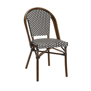Jennie Mid-century <b>Dining</b> <b>Chair</b> Made of Aluminum Frame with Synthetic <b>Rattan</b> in Seat and Backrest for Indoor and Outdoor Use. - Product Image 6