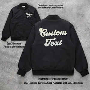 แจ็กเก็ตเบสบอลวิทยาลัยสำหรับผู้ชายเสื้อแจ็กเก็ตกลางแจ้งมหาวิทยาลัยทนทาน - Product Image 3