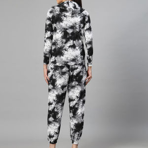 Nueva llegada de las mujeres mejor calidad OEM diseño personalizado Streetwear sólido 100% poliéster Sudadera con capucha Jogger pantalones de chándal chándales - Product Image 3