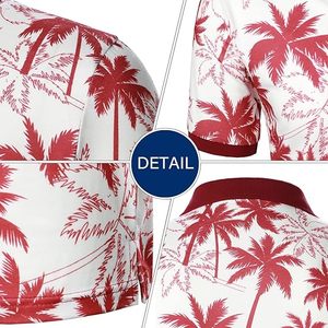 Casual Short Sleeve Polo Sublimation Summer Holiday <b>Beach</b> Printed Anti-Pilling 100 percent Cotton Plus Size <b>Men's</b> Polo <b>Shirt</b> - Product Image 4