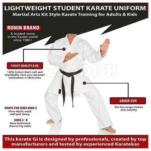 Uniforme de karate con logotipo personalizado de alta calidad, nuevo diseño, ropa de artes marciales a la venta - Product Image 6