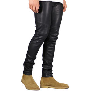 กางเกงหนังสำหรับผู้ชาย/2025กางเกงหนังโลโก้ตามสั่ง - Product Image 4