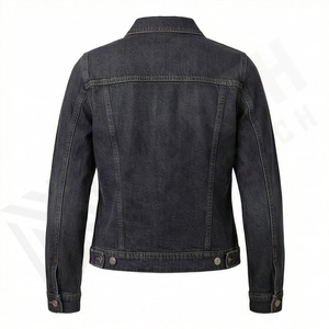 Veste en jean vintage à manches longues décontractée pour femme, en coton respirant, col rabattu, style tendance, streetwear - Product Image 2