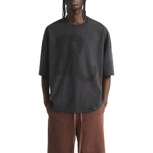 Camiseta de algodón puro en blanco personalizada al por mayor para hombres, camiseta lavada con ácido de la mejor calidad más vendida para hombres - Product Image 1