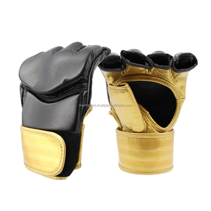 Custom Logo MMA Gloves Leather Breathable Durable Non-Slip Adjustable Wrist <b>Strap</b> Lightweight Boxing Training Gloves Hook Loop - Product Image 4