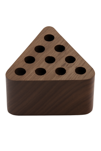 Precio al por mayor elegante acabado de roble natural organizador de escritorio de madera de 9 agujeros con bolígrafo de primera calidad y portatarjetas/notas - Product Image 4