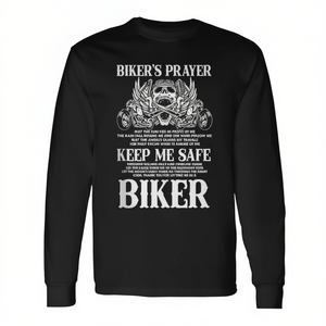 T-shirt à manches longues « Prière du motard » – Que le soleil se lève devant moi – Pour usage promotionnel - Product Image 2