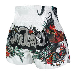 Alta calidad ODM logotipo personalizado pantalones cortos de boxeo bordado MMA ropa deportiva poliéster Kickboxing pantalones cortos de entrenamiento para hombres - Product Image 3