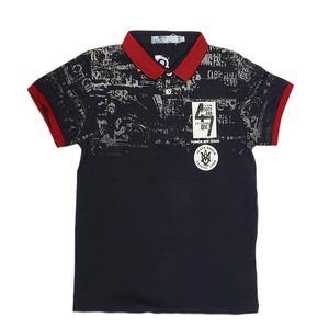 T-shirt polo à manches courtes pour garçons - Bleu marine - Product Image 1