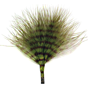 Piume di Tacchino Marabou a Strisce Marroni/Oliva per Fai da Te, Artigianato, Costumi, Materiale per Mosche da Pesca, Ornamenti, Frange Decorative - Product Image 1