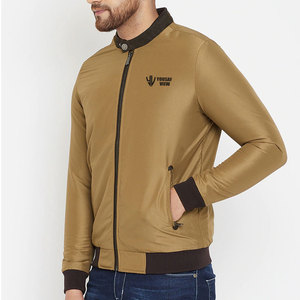 Blouson aviateur d'hiver 2025 personnalisé pour hommes avec logo avant en polyester - Product Image 4