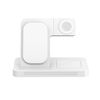 Chargeur sans fil magnétique portable pliable 3 en 1 Station de charge sans fil rapide 15W avec veilleuse pour écouteurs de montre iPhone