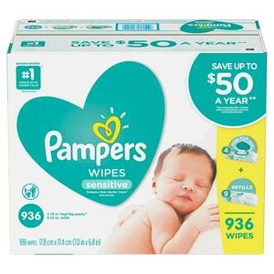 Pampers ผ้าเช็ดทําความสะอาดเด็กน้ําหอมที่ละเอียดอ่อนฟรี 13 แพ็ค Pop-Top 936 จํานวน - Product Image 1