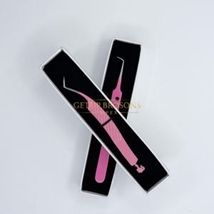 Pinzas Profesionales para Extensión de Pestañas de 90 Grados, Color Rosa, Acero Inoxidable, Punta Plateada, Pinzas de Aislamiento para Pestañas, Hello Kitty - Product Image 2