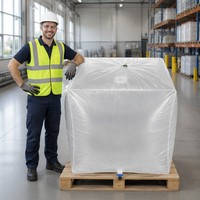 Sac de doublure en PE de 1000 L avec robinets, utilisé par les réservoirs IBC pour le transport, le stockage et l'emballage de divers liquides