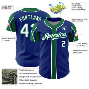 Camisas de béisbol de poliéster Ropa deportiva de equipo personalizada al por mayor Uniformes sublimados transpirables ligeros de secado rápido - Product Image 2