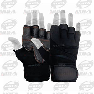 Guantes de Fitness de medio dedo con mancuernas para hombres y mujeres, cuero transpirable antideslizante para levantamiento de pesas, gimnasio deportivo para uso al aire libre - Product Image 4