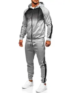 Ropa deportiva de invierno para hombre, a prueba de viento, transpirable, ecológica, Polar, gimnasio, entrenamiento físico, conjunto de chándal de dos piezas - Product Image 3