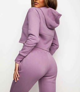 Conjunto de chándal informal de mujer sostenible de primera calidad, ropa de correr cómoda hecha a medida, chándal de calle - Product Image 4