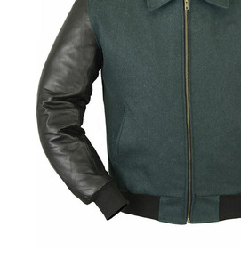 2025 New Winter Street Wear Style Adult Size Canvas Stand Hooded Breathable Letterman <b>Jackets</b> Front Customized Printing Latest - Product Image 5