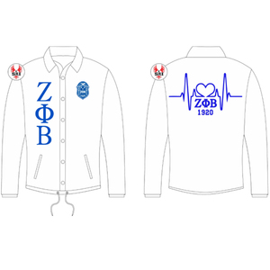 Zeta Phi Beta sorority satin men's jackets two tone zipper sorority <b>letters</b> and crest embroidery bomber jackets for men - Product Image 2