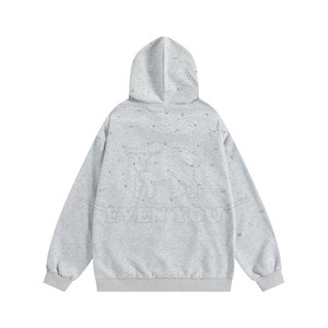 Trendy Rhinestone Hoodies For Teens Eye <b>Catching</b> Design With Durable Glitter Stones For Daily Wear - Product Image 2