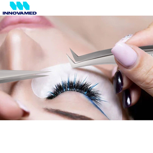 Fabriqué au Pakistan, 6 pièces, pinces à épiler en acier inoxydable de qualité supérieure, fabrication artisanale, service OEM, pinces à épiler pointues pour les extensions de cils - Product Image 6