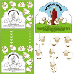 30 Sets de Adornos Colgantes de Pastor, Kit de Manualidades DIY Bíblicas para Colorear, Actividad Artística para el <span class=keywords><strong>Domingo</strong></span> de la Semana Santa, Suministros para Fiestas Religiosas - Product Image 2