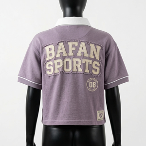 Women Rugby Polo T Shirt 220 GSM Cotton Polyester Rugby Jersey <b>Peach</b> Cream Panel Design Embroidery Logo Women Rugby Shirt Cotton - Product Image 3