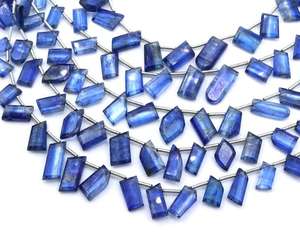 Haute qualité 7 ''pouces perles de pierres précieuses de cyanite bleue naturelle forme fantaisie à facettes pour la fabrication de bijoux - Product Image 4