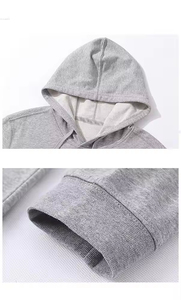 2025 Top meilleurs hommes Polyester coton sweats à capuche ensemble haute qualité personnalisé en gros USA taille solide motif blanc à capuche - Product Image 6