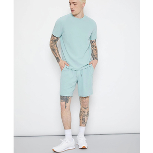 Ensemble de survêtement 2 pièces pour hommes, tenues d'été décontractées, ras du cou - Product Image 3